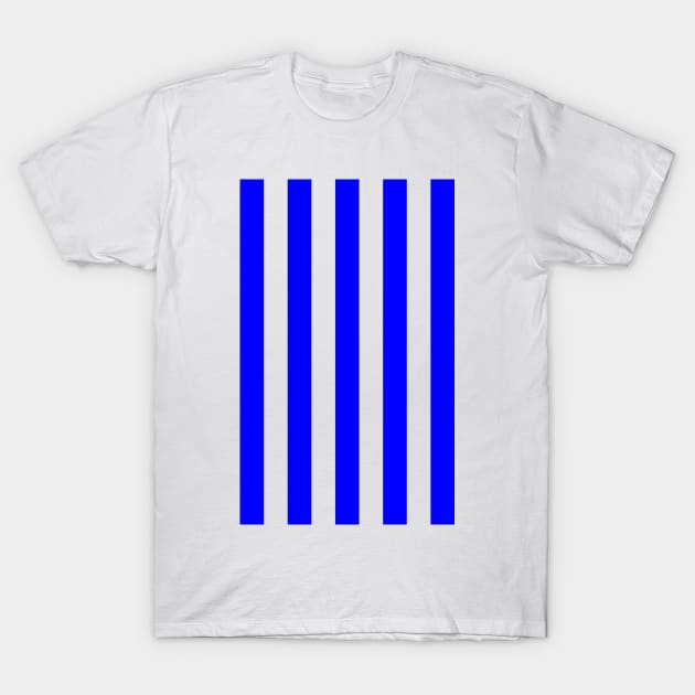 Rangers Retro 1961 European Final Blue and White Stripes T-Shirt by Culture-Factory